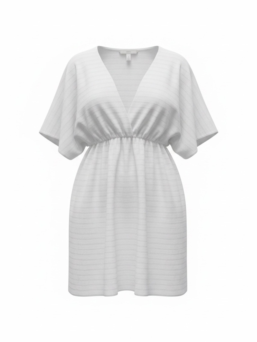 Anne Cole White Sheer Striped Cover-Up Dress 100% COTTON